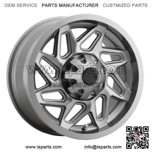 (Set of 4) Vision UTV 361 Spyder 15x7 4x156 Gunmetal Wheels Rims 15" Inch (For: Polaris)