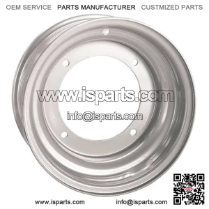 Silver 10x8, 4/156, 3+5 AMS Steel Wheel For Polaris Predator/Outlaw And Yamaha