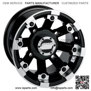 4 ATV/UTV Wheels Set 14in Moose 393X Black 4/156 4+3 1KXP (For: Polaris)