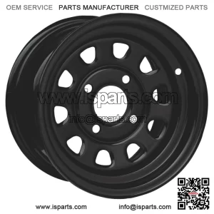 4/156 ITP Steel Wheel 12x7 4.0 + 3.0 Black For POLARIS RANGER 400 2010-2014 (For: Polaris)