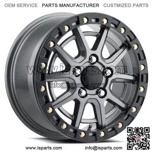 ITP SD10 Beadlock 15" Wheels/Rims Grey Polaris RZR Turbo R & Pro R (For: Polaris)