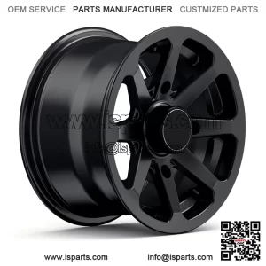 12" RockTrix RT102 12x7 4x156 ATV Wheels Rims, 4+3 offset, Includes 3/8"x24 Nuts (For: Polaris)