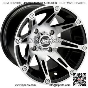 4 ATV/UTV Wheels Set 12in Moose 387X Machined 4/156 4+3 POL (For: Polaris)