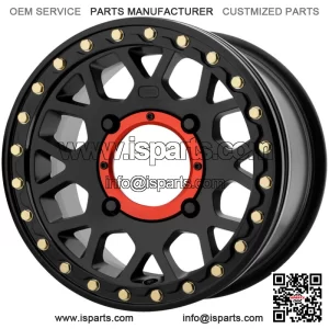 KMC UTV KS235 Grenade Beadlock 15x6 4x156 +38mm Satin Black Wheel Rim 15" Inch (For: Polaris)