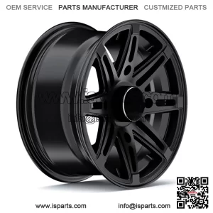 14" RockTrix RT103 14x7 4x156 ATV Wheels Rims, 4+3 offset, Includes 3/8"x24 Nuts (For: Polaris)