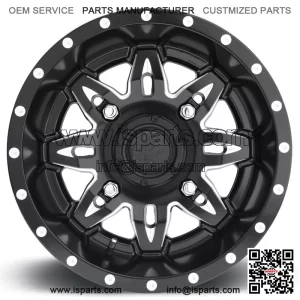 Fuel Lethal ATV Wheels Black 14" Sportsman RZR Ranger (For: Polaris)
