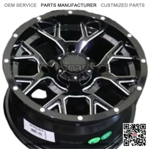 POLARIS RANGER XP1000 14" BARBWIRE BLACK ATV / UTV WHEELS (SET 4) POL10K (For: Polaris)