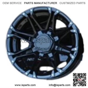 POLARIS SPORTSMAN 450 14" HL3 BLK ALUMINUM ATV / UTV  WHEELS COMPLETE (SET4) POL (For: Polaris)