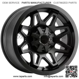 Vision UTV 416 Seven 14x8 4x156 -10.2mm Matte Black Wheel Rim 14" Inch (For: Polaris)