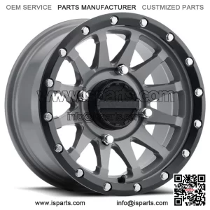 4 ATV/UTV Wheels Set 15in Raceline Trophy Gray 4/156 5+2 1KXP (For: Polaris)