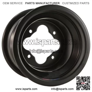 DWT Black A5 Rolled Lip 4+1 Front Rear Wheel 10" 10x5 4+1 4/110 Polaris RZR170