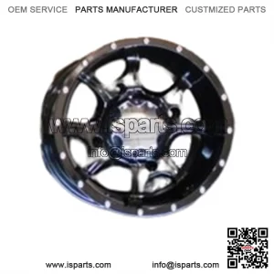 SPORTSMAN 570 12" COBRA BLK ATV ALUMINUM WHEELS (SET 4) LIFETIME WARRANTY POL3CA (For: Polaris)