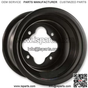 DWT Black ATV Front Wheel Set Rims 10" 10x5 3B+2N 4/144 TRX 450R 400EX Douglas (For: Can-Am)