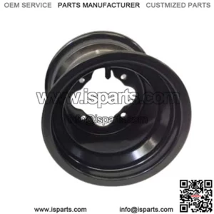 DWT Black A5 Rolled Lip ATV Rear Wheel PAIR 8" 8x8 3+5 4/110 Can am DS450 450 (For: Can-Am)