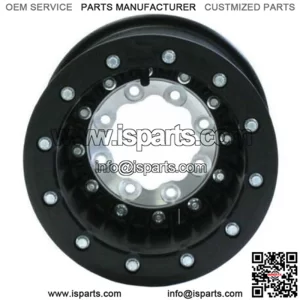 Hiper Tech 3 Black Rear Beadlock Wheels Rims 9" 9x8 3+5 Honda TRX 450R 450ER (For: Can-Am)