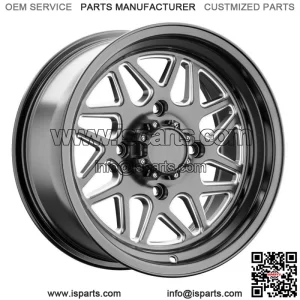 15x7 Hostile UTV H108 Sprocket Blade Cut (Black Milled) Wheel 4x137 (13mm) (For: Can-Am)