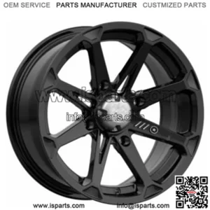 Set of 15x7 M12 Diesel Gloss Black Wheels - CanAm 4x137 w/ Lugs