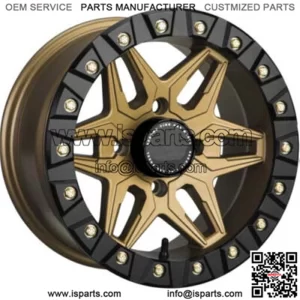 ATV/UTV Wheels Set 14in Sedona Split Six Beadlock Bronze 6 4/137 5+2 CAN (For: Can-Am)