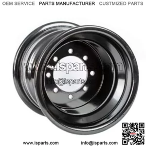 Can Am DS 450 Rear Wheels 9x8 3+5 Alba Racing Black Rolled Lip (For: Can-Am)