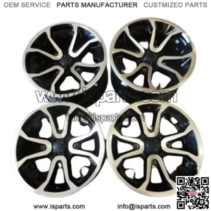 Can Am OEM Wheel Rim Set 14"  Take Off 14x7 14x8.5 4x137mm Black Machined