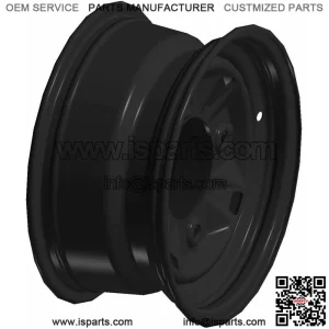 Polaris Off Road Rim, 12 x 6, Black, Genuine OEM Part 1523395-067, Qty 1