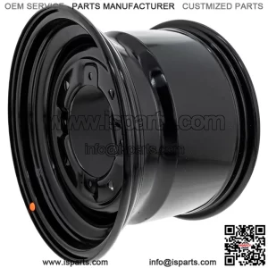 Polaris 1523444-067 Gloss Black Rear 900lb 12x8 Rim 2007-2023 Ranger 500 570 EPS