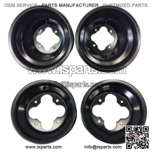 BLACK A5 10" FRONT 9" REAR WHEELS RIMS YAMAHA YFZ450 BANSHEE RAPTOR 700 660