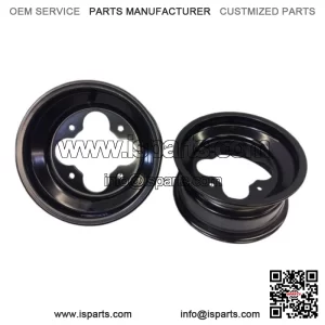 BLACK A5 10" 3+2 FRONT ALUMINUM ROLLED LIP WHEELS RIMS YFZ450 YFZ450R RAPTOR