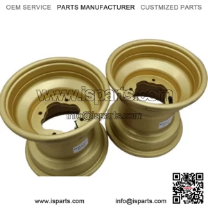 2 x 9" rear aluminum wheels rims 4x115 Yamaha Banshee Raptor 700 YFZ450r GOLD