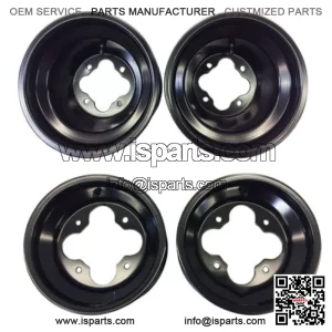 Black A5 Rolled Lip 10" Front 9" Rear Rims Suzuki LTZ400 Z400 LTR450 LTZ250
