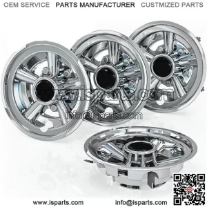 8 Inch Golf Cart Wheel Covers Hub Caps for EZGO Club Car Yamaha,Set of 4-Chrome