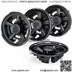 Black Golf Cart Wheel Covers Hub Caps for Yamaha Club Car E-Z-GO 8" Wheel