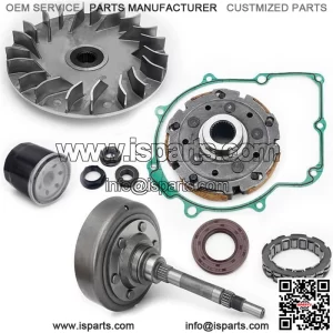 Wet Clutch Assy Secondary Pulley Fixed Sheave Housing Pad Shoe Bearing Gasket Assy for Menards Yardsport EFI UTV 500 & 700cc