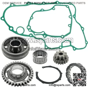 One Way Starter Clutch W/Gear Bearing Cover Gasket Kit for Honda TRX450ER TRX450