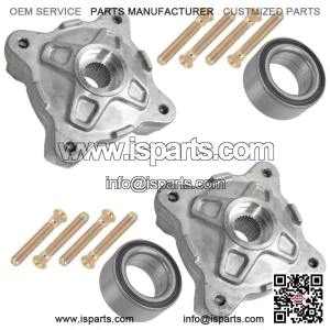 Front Left Right Wheel Hubs W/Studs & Bearings for Polaris RZR 800 EFI 2010-2014 (For: Polaris)
