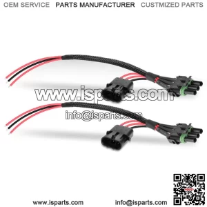 2PCS Tail Light Auxiliary Power Harness Plug Wire For Can-Am Maverick X3 17-23