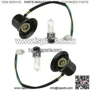 2X Headlight Socket & Bulb For Yamaha RHINO 660 YXR660F 4X4 2006