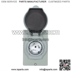 50 AMP Generator Power Inlet Box 3 Prong Generator Cord 250 Volt 12500 Watt