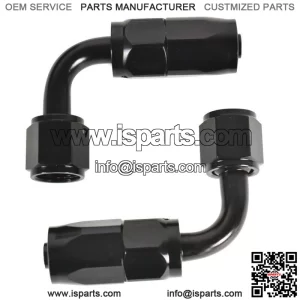 2Pcs 6AN 8AN 10AN Swivel Oil/Fuel/Air/Gas Line Hose End Fitting Elbow 90 Degree