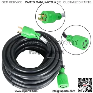 Generator Extension Cord 50 Ft 4 Prong Power Cable 10 4 30 Amp Adapter Plug