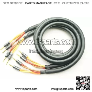 3104 2 Pairs Beryllium Copper Speaker Cables with Banana Plugs 0.5-5.0m