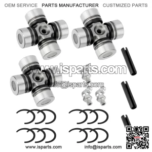 3235616 3235500 Front Rear Prop Shaft U-Joint for Polaris RZR 1000 900 800-4 Turbo RS1 Ranger Crew 1000 900 800 570 500 Diesel 3 Set