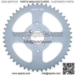 48T 40mm #420 silver gray sprocket