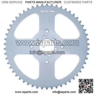 54T 40mm #420 silver gray sprocket