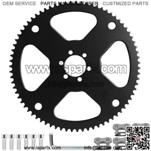 75 Tooth #35 Chain Rear Drive Sprocket Cog with Master Link for CT100U CC100X Baja Hensim Doodle Bug DB30 Motovox MBX10 MBX11 MM-B80 Classic 1000w Electric Mini Bike Go Kart Parts