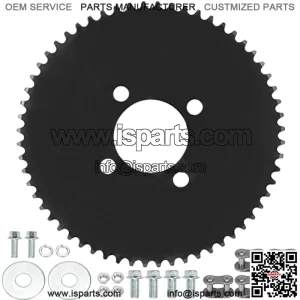 Go Kart 35 Chain Rear Sprocket 60 Tooth with Master Link for Predator 79cc 212cc 420cc 6.5hp 13hp Engine Mini Bike Go Cart Kart Drift Trike ATV Heavy Duty Parts 4 Hole