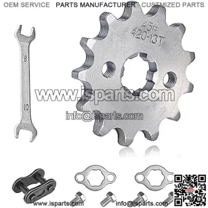 420 Chain Sprocket 13T Front Sprocket 17mm Compatible with 50cc 70cc 90cc 110cc 125cc 140cc15cc 160cc Lifan Loncin Dirt Bike, ATVs, Go Kart Sprocket