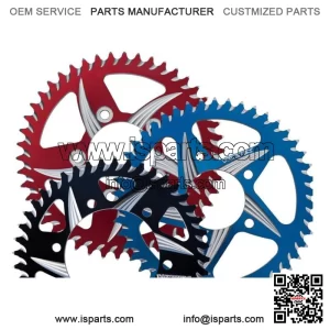 Yamaha 700 Rear Sprocket 2006-2024 YFM700 Vortex 520 36-46 Blue Black Red (For: More than one vehicle)