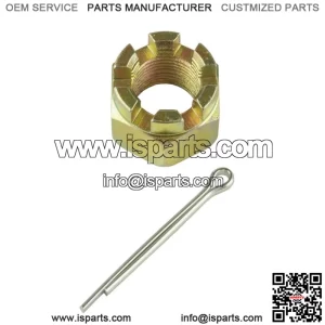 1x Castle Rear Wheel Axle Hub Nut w/ Cotter Pin For Polaris Sportsman 500 HO 11