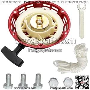 PRO BAT Pull Start Recoil Starter with Metal Claw for GX160 GX200 5.5HP 6.5HP Generator Engine Red